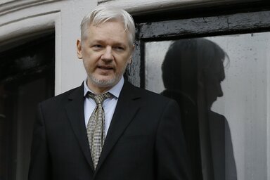 Julian Assange (Fotó: Beta/AP)