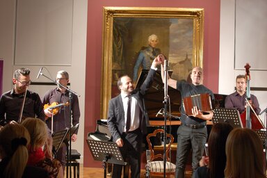 A színvonalas fesztiválmegnyitó koncerten (a középen) Gianluca Marcianò és Mario Stefano Pietrodarchi