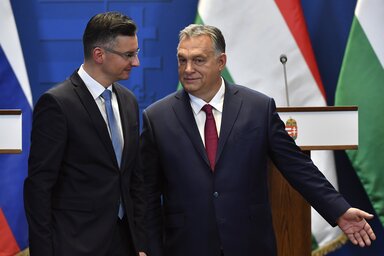 Marjan Šarec és Orbán Viktor (Fotó: MTI