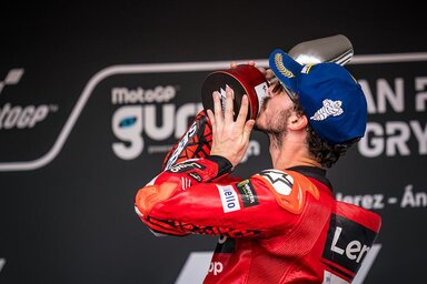 Francesco Bagnaia ünnepelhetett Spanyolországban (Fotó: Getty Images)